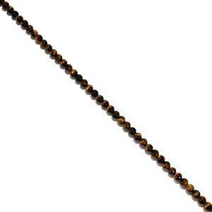 170cts Tigers Eye Plain Rounds With 2mm Holes, Approx 8mm, 38cm Strand