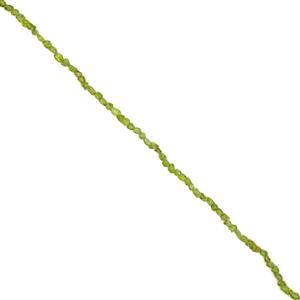 70cts Peridot Nuggets Approx 3x5 to 4x6mm, 38cm Strand