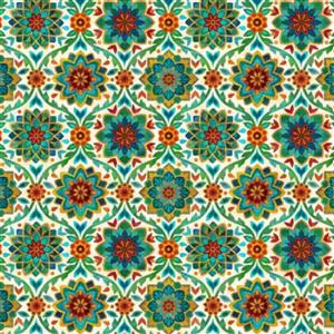 Boho Blooms Collection Medallions Cream Fabric 0.5m