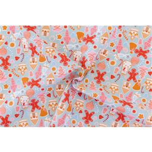 Threaders Gingerbread Lane - Gingerbread Shapes Fabric 0.5m