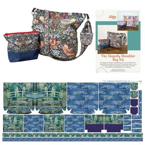 Amber Makes The Shapely Shoulder Bag Set The Water Lilies Kit: Fabric & Instructions 