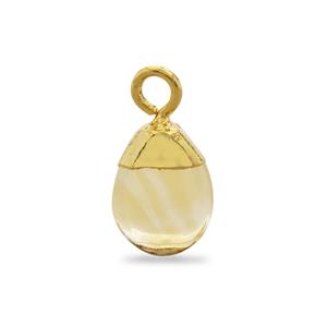 Gold Plated Base Metal Electroplated Pendant With 3.39cts Citrine Fancy
