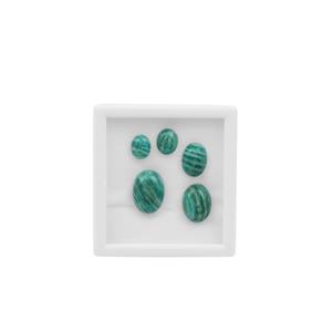 25cts  Amazonite Cabochon Oval Approx 10x8 to 18x13mm Gemstone (Set of 5 Pcs)
