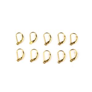 Gold Plated 925 Sterling Silver Leverback Earrings Approx 16mm (5 Pairs)