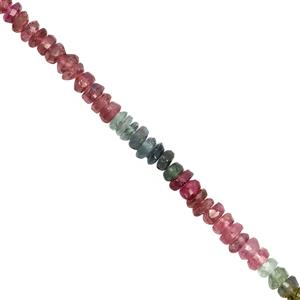 35cts Multi-Colour Tourmaline Faceted Rondelle Approx 3x1 to 3x2mm, 32cm Strand