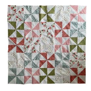 Totally Patched - Springtime Blossoms Pinwheel Quilt - Pre-Cut Kit Quilt Top (40 x 40