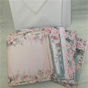 Paper Dienamics Rose Boutique - Card with Envelope Pack - 16 cards + 16 envelopes