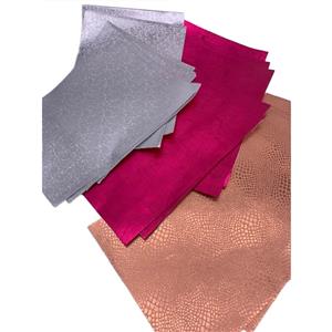   A4 Luxury Metallic Paper Multi Buy Bundle - Silver Starfish, Gold, Lizard , Pink Lace - 30 Sheets Total