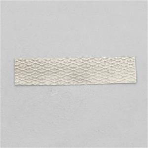 925 Sterling Silver Textured Sheet Approx 7x1.5cm, Diamond Effect