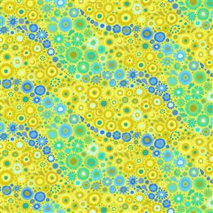 Alison Glass Thicket Collection Zinnia Citrus Fabric 0.5m