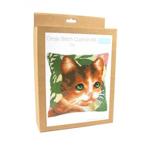 Cross Stitch Kit: Cushion: Cat - 40cm x 40cm 