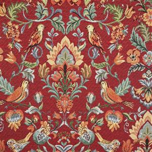 New World Tapestry William Red Fabric 0.5m