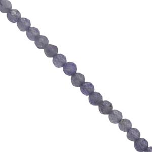 5cts Tanzanite Micro Faceted Round Approx 1mm to 1.5mm, 30cm Strand