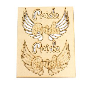 MDF Pride Wings - Two layered Pride Plaque