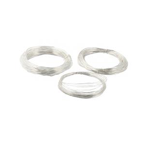 Silver Plated Copper Wire Bundle Approx, (0.4, 0.8, 1mm) Pack of 3