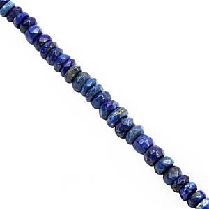 45cts Lapis Lazuli Graduated Faceted Rondelles Approx 3x1 to 5.5x3mm, 32cm Strand 