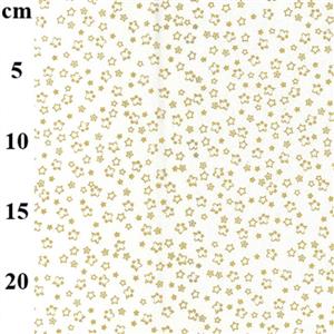 Stars Metallic Cream Fabric 0.5m