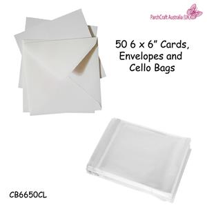 ParchCraft Australia (UK) - 50  6 x 6 Cards Envelopes and Cello Bags