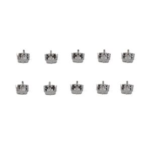 Rhodium Plated Open Back Setting 4428S - 8mm, 4 Holes - 12pk