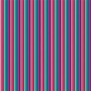 Furry Friends Rainbow Stripe Pink Fabric 0.5m