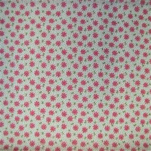 Vintage Miniatures Tossed Flowers Pink Fabric 0.5m