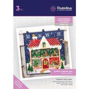 Threaders - Gingerbread House Advent Calendar Panel Kit