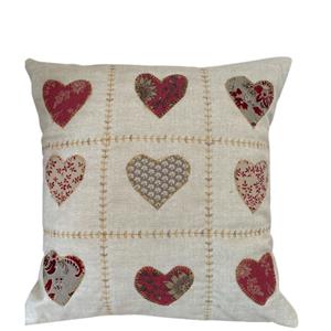 Totally Patched - French General Hearts Cushion Pre-Cut Kit (Includes 12