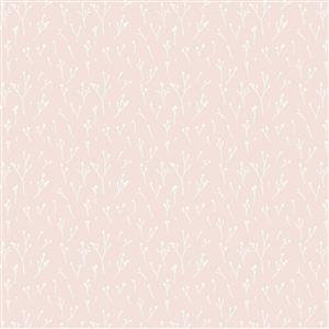 Lewis & Irene Presents Cassandra Connolly - Heart of Summer Scattered Seeds Blush Pink Fabric 0.5m