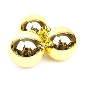 Gold Christmas Baubles Approx 8cm (3pk)