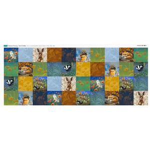 Pollyanna Pickering British Wildlife 40 Squares Fabric Panel (140cm x 59cm)