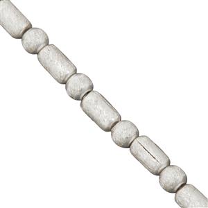 925 Sterling Silver Stardust Morse Code Spacer Beads, Approx 3x4mm & 3mm, 15cm Strand