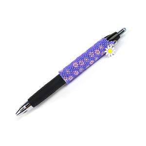 Calligraphy; Base Metal Charm, Retractable Rollerball Gel Pens & 4 x Seed Beads 11/0
