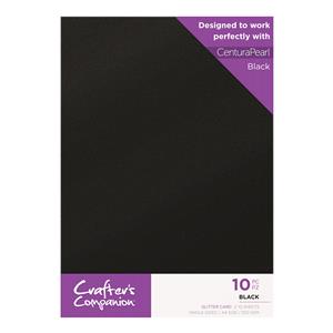 Crafter's Companion Centura Pearl Single Colour A4 10 Sheet Pack - Black