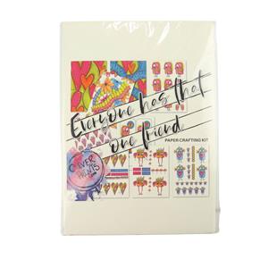 That One Friend Paper Kit - 136 cuttable elements. 14sheets 300gsm Cream Card - 20 Sheets Patterned Backing Papers.