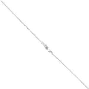 925 Sterling Silver Finished Tocalle Chain with 1.5mm Links, 56cm/22