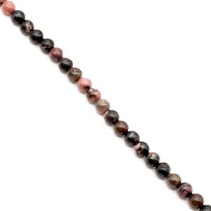 715cts Rhodonite Plain Round Approx 6mm, 2 Meter Strand