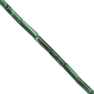 45cts Malachite Smooth Pipe Approx 12x3 to 14x4mm 21cms Strands
