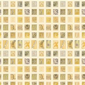 Tim Holtz Eclectic Elements Palette Digital Collection Stamps Yellow Fabric 0.5m