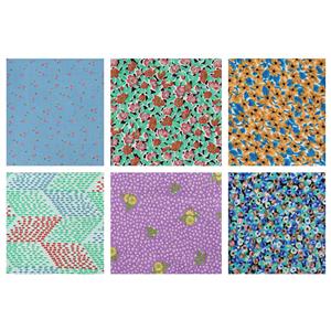 Six Penny Memories Vintage Fabric 6 x 0.5m Pack - Blue & Quilt Pattern