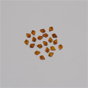 Baltic Cognac Amber Dragon Scale Beads, 8x6x1.5mm (20pk)