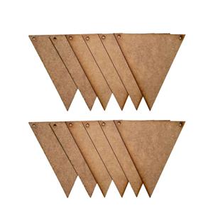 Mini MDF Bunting - Triangle pack of 12