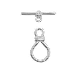 925 Sterling Silver Toggle Clasp - Rope