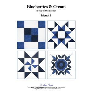 Village Fabrics Block of the Month 6 Blueberries & Cream 