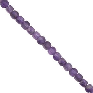 60cts Amethyst Faceted Cube Approx 4mm, 38cm Strand