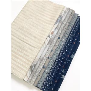 Janet Clare Fabrics - Ten Fat Eighths - Lunar