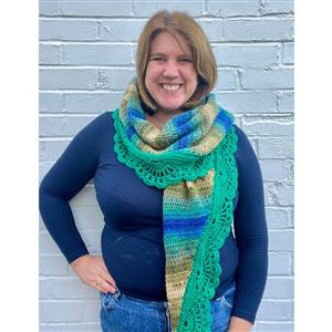 Adventures in Crafting Woodland Shades of Winter Shawl Crochet Kit - Greens
