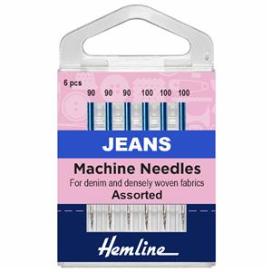 Hemline Sewing Machine Jeans Needles Pack of 6