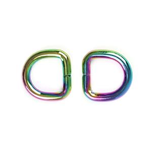 12mm Rainbow D Ring - 2 Pieces