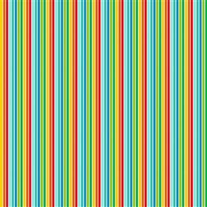 Furry Friends Rainbow Stripe Fabric 0.5m