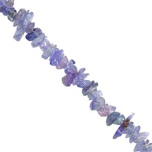 100cts Tanzanite Smooth Nuggets Approx 2 To 8mm, 80cm Strand